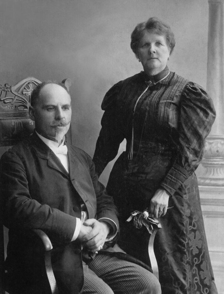 Wiktor Feliks Newelski z żoną Jadwigą z Lipińskich